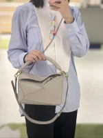 高仿羅意威/LOEWE 編制手柄單肩包：圖片 14