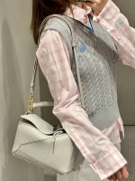 高仿羅意威/LOEWE 編制手柄單肩包：圖片 7