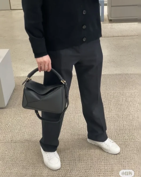 高仿羅意威/LOEWE 編制手柄單肩包：圖片 7