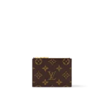 高仿LV Lisa錢包 | Monogram帆布紅色短夾 | LV Circle標誌拉鏈零錢格-M11380