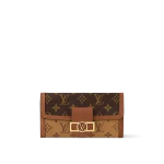 高仿LV Sarah Dauphine 錢包 | Monogram 翻轉帆布設計 12卡位拉鏈零錢格-M46645