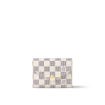 高仿LV Victorine 錢包 | Damier Azur帆布玫瑰粉女士短夾-N64022