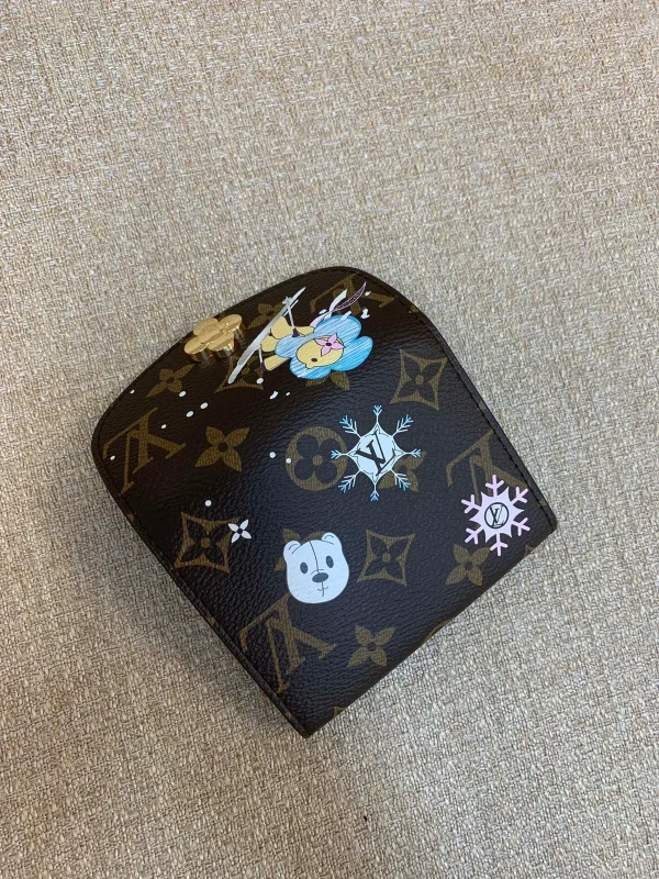 高仿LV Rosalie零錢包Snow Show系列 | 限量聖誕Monogram帆布Vivienne設計-M12239：圖片 5