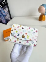 高仿LV  x 村上隆 Rosalie 零錢包 | 限量復刻版 Monogram 彩色塗層帆布-M13399：圖片 4