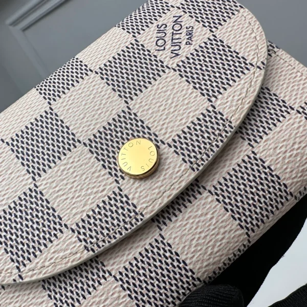 高仿LV Rosalie零錢包 | Damier Azur帆布玫瑰粉款 輕奢收納配件-N61276：圖片 9