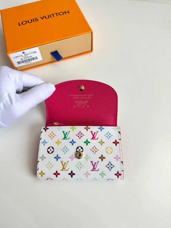 高仿LV  x 村上隆 Rosalie 零錢包 | 限量復刻版 Monogram 彩色塗層帆布-M13399：圖片 6