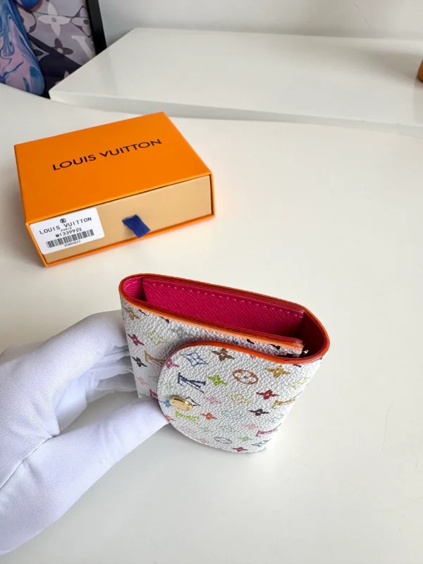 高仿LV  x 村上隆 Rosalie 零錢包 | 限量復刻版 Monogram 彩色塗層帆布-M13399：圖片 3