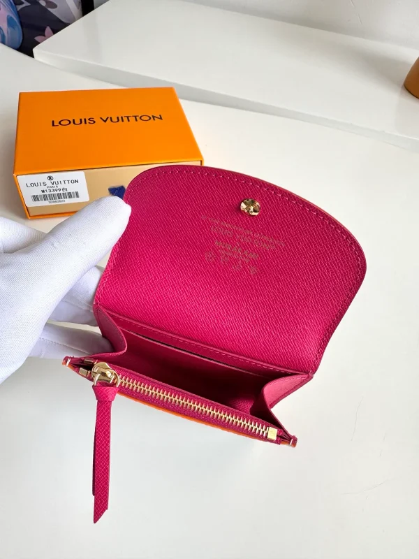 高仿LV  x 村上隆 Rosalie 零錢包 | 限量復刻版 Monogram 彩色塗層帆布-M13399：圖片 8