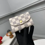 高仿LV Rosalie零錢包 | Damier Azur帆布玫瑰粉款 輕奢收納配件-N61276：圖片 3