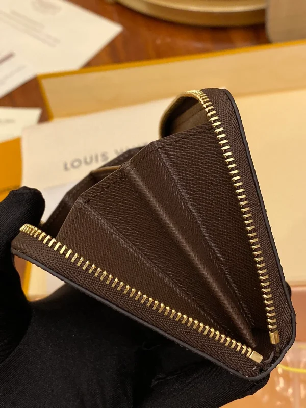 高仿LV Damier Ebene帆布拉链零钱包 | 经典便携多功能钱包-N63070：圖片 7
