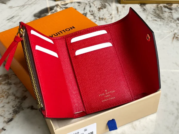 高仿LV Victorine Damier Ebene 女士錢包 | 信封式設計拉鏈零錢格-N41659：圖片 6