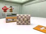高仿LV Victorine 錢包 | Damier Azur帆布玫瑰粉女士短夾-N64022：圖片 2