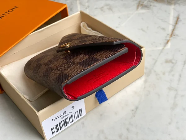 高仿LV Victorine Damier Ebene 女士錢包 | 信封式設計拉鏈零錢格-N41659：圖片 5
