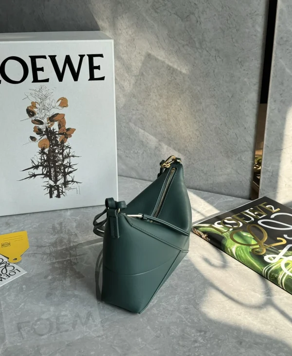 羅意威/LOEWE Puzzle Fold Pouch 麻將包 墨綠色：圖片 8