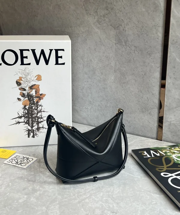 羅意威/LOEWE Puzzle Fold Pouch 麻將包 黑色：圖片 2