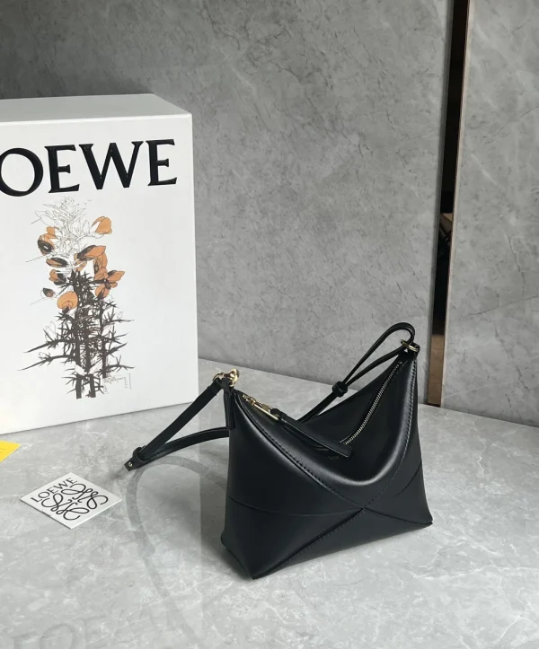 羅意威/LOEWE Puzzle Fold Pouch 麻將包 黑色：圖片 6