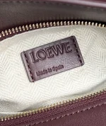 高仿羅意威/LOEWE 單肩包酒紅色：圖片 8