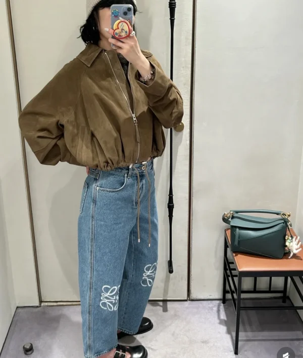 高仿羅意威/LOEWE 單肩包草綠色：圖片 8