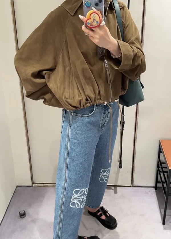 高仿羅意威/LOEWE 單肩包草綠色：圖片 6