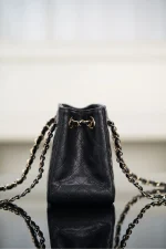 Chanel/香奈兒 25C Mini Tote 黑金荔枝牛皮款：圖片 18