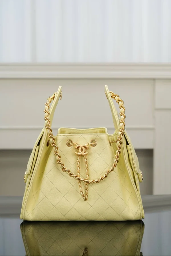Chanel/香奈兒 25S Small Hobo 抽绳水桶包 小鷄黃：圖片 11