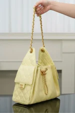 Chanel/香奈兒 25S Small Hobo 抽绳水桶包 小鷄黃：圖片 14