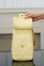 Chanel/香奈兒 25S Small Hobo 抽绳水桶包 小鷄黃：圖片 17