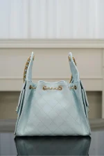 Chanel/香奈兒 25S Small Hobo 抽绳水桶包 蒂芙尼蓝：圖片 12