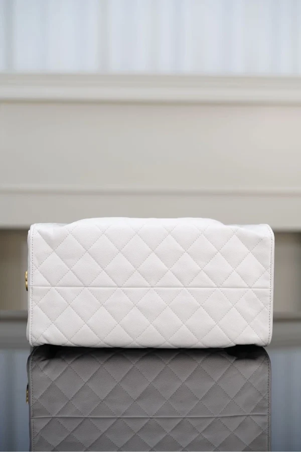 Chanel/香奈兒 25S Small Hobo 抽绳水桶包 白金色：圖片 20