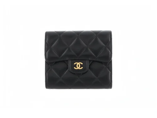 Chanel/香奈兒 Classic Flap 經典三折錢包 | 黑羊金