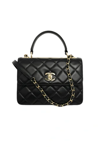 Chanel/香奈兒 24C Trendy CC 正品皮 黑色