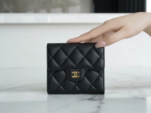 Chanel/香奈兒 Classic Flap 經典三折錢包 | 黑羊金：圖片 2