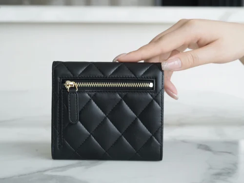 Chanel/香奈兒 Classic Flap 經典三折錢包 | 黑羊金：圖片 5
