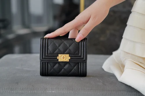 Chanel/香奈兒 Leboy 系列錢包 經典黑金：圖片 2