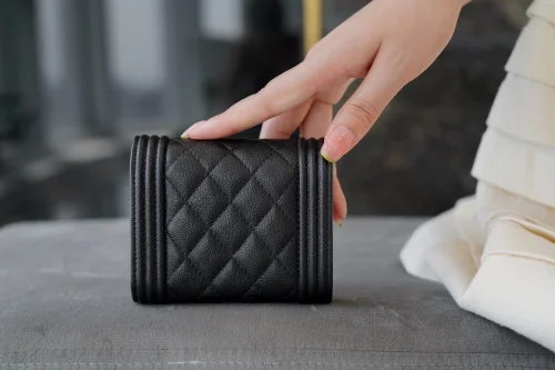 Chanel/香奈兒 Leboy 系列錢包 經典黑金：圖片 5