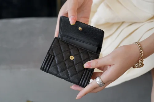 Chanel/香奈兒 Leboy 系列錢包 經典黑金：圖片 6