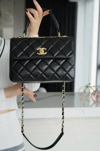 Chanel/香奈兒 24C Trendy CC 正品皮 黑色：圖片 7
