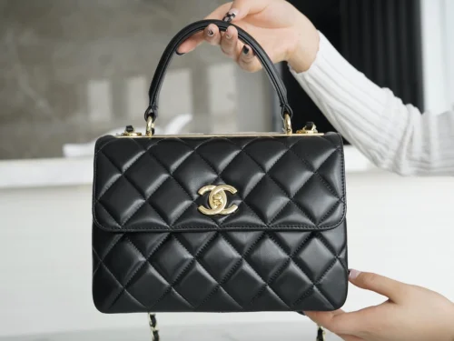 Chanel/香奈兒 24C Trendy CC 正品皮 黑色：圖片 11