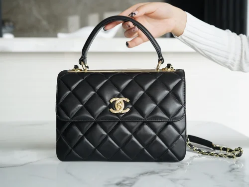 Chanel/香奈兒 24C Trendy CC 正品皮 黑色：圖片 12