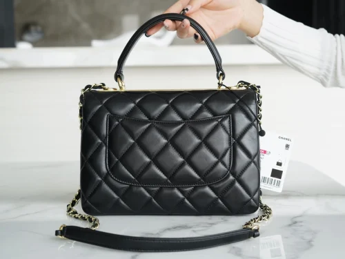 Chanel/香奈兒 24C Trendy CC 正品皮 黑色：圖片 13