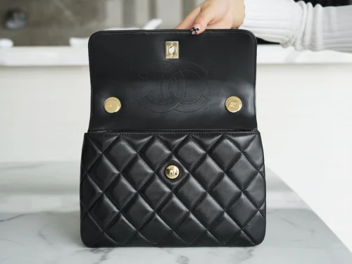 Chanel/香奈兒 24C Trendy CC 正品皮 黑色：圖片 16