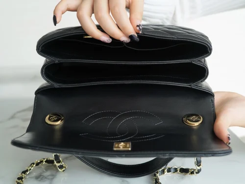 Chanel/香奈兒 24C Trendy CC 正品皮 黑色：圖片 17