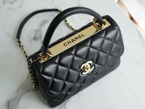 Chanel/香奈兒 24C Trendy CC 正品皮 黑色：圖片 18