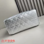 高仿香奈兒/CHANEL 25C Hobo 肩背包｜金屬亮面銀色：圖片 5
