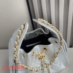 高仿香奈兒/CHANEL 25C Hobo 肩背包｜金屬亮面銀色：圖片 6
