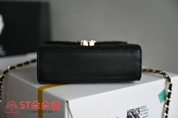 高仿香奈兒/Chanel Kelly手提肩背包 黑色Mini：圖片 4