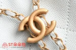 高仿香奈兒/Chanel 25S 菱格紋抽繩鏈條淺藍色水桶包：圖片 6