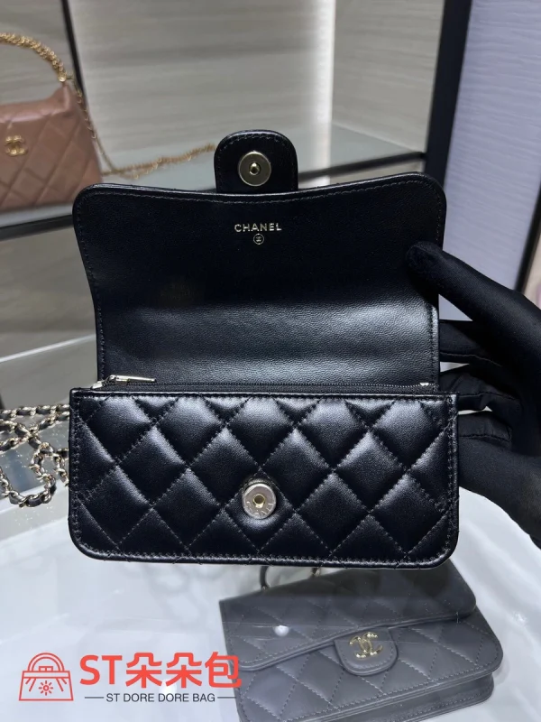 高仿香奈兒/Chanel 經典經典 Mini Classic Flap 黑色迷你鏈條包：圖片 8