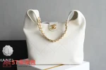 高仿香奈兒/Chanel 25P 白色絎縫Hobo嬉皮包 大號：圖片 2