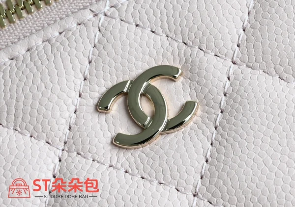 高仿香奈兒/Chanel Vanity Case 菱格紋方盒型鏈條斜挎包 粉色：圖片 7